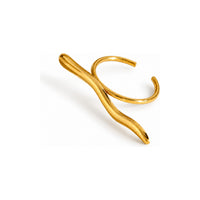 The WOO Ripple Edit Ring in gold, alternate angle on a pure white background