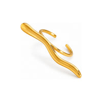 The WOO Ripple Edit Ring in gold, side angle on a pure white background