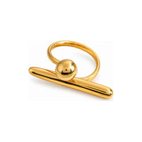 The WOO Freeze Frame Ring in gold on a pure white background