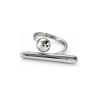 The WOO Freeze Frame Ring in silver, alternate angle on a pure white background