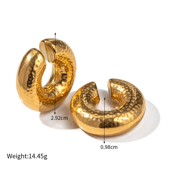 The WOO | Ear Cuff | Textured | Gold, product view 2
