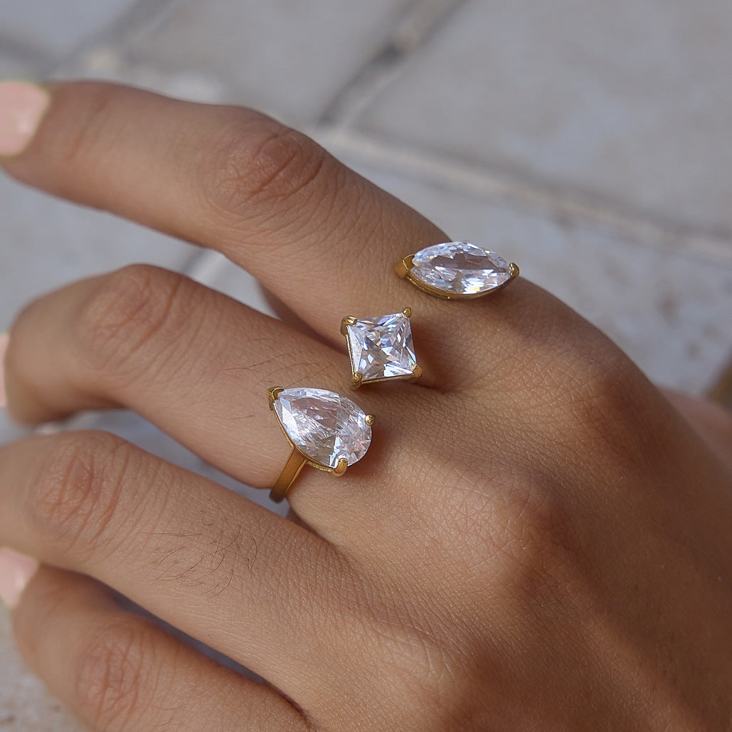 Nadia Bonner Plot Twist Ring in gold, styled product view