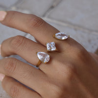Nadia Bonner Plot Twist Ring in gold, styled product view