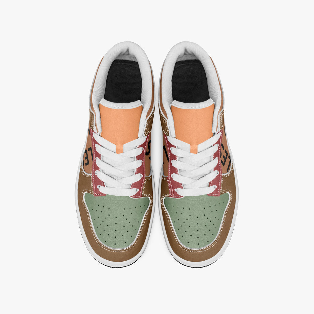 Manon Dave Not Yet Built low-top leather sneaker, side profile on white