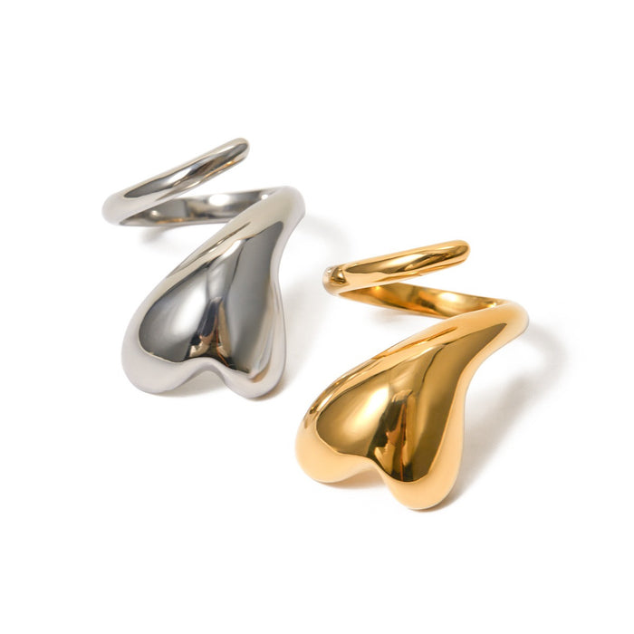 Alexa Villegas Costalito de Amor Ring in gold and silver, front view