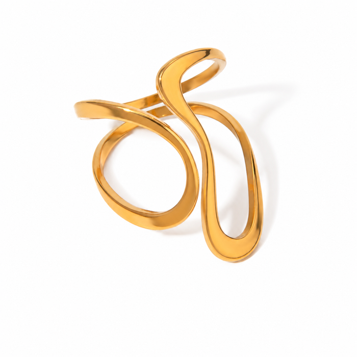 The WOO Dissolve Ring, sculptural gold product view