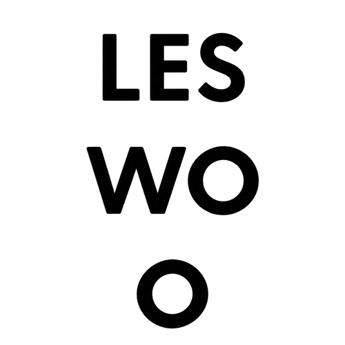 LES WOO stacked wordmark