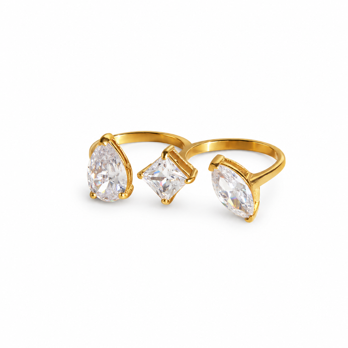 Nadia Bonner Plot Twist Ring in gold on a white background