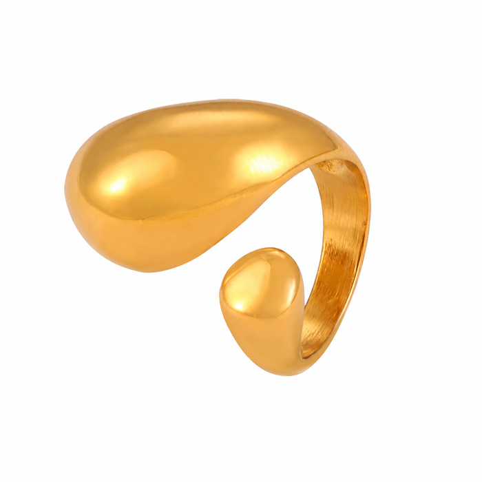 Rachel Harris Worth Protecting Ring in gold on a white background