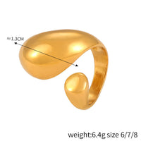 Rachel Harris Worth Protecting Ring in gold with measurement guide