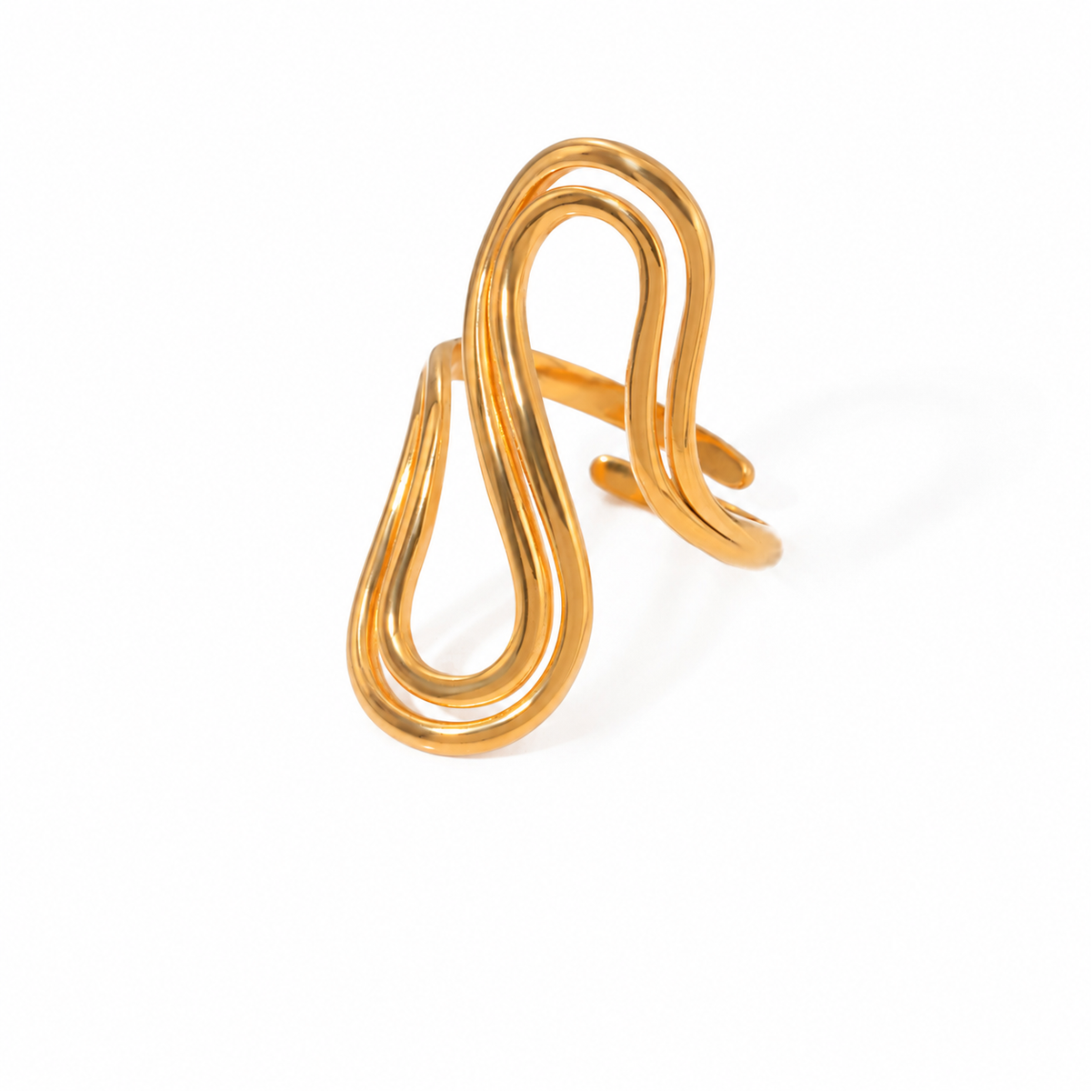 The WOO Tracking Shot Ring, sculptural gold product view