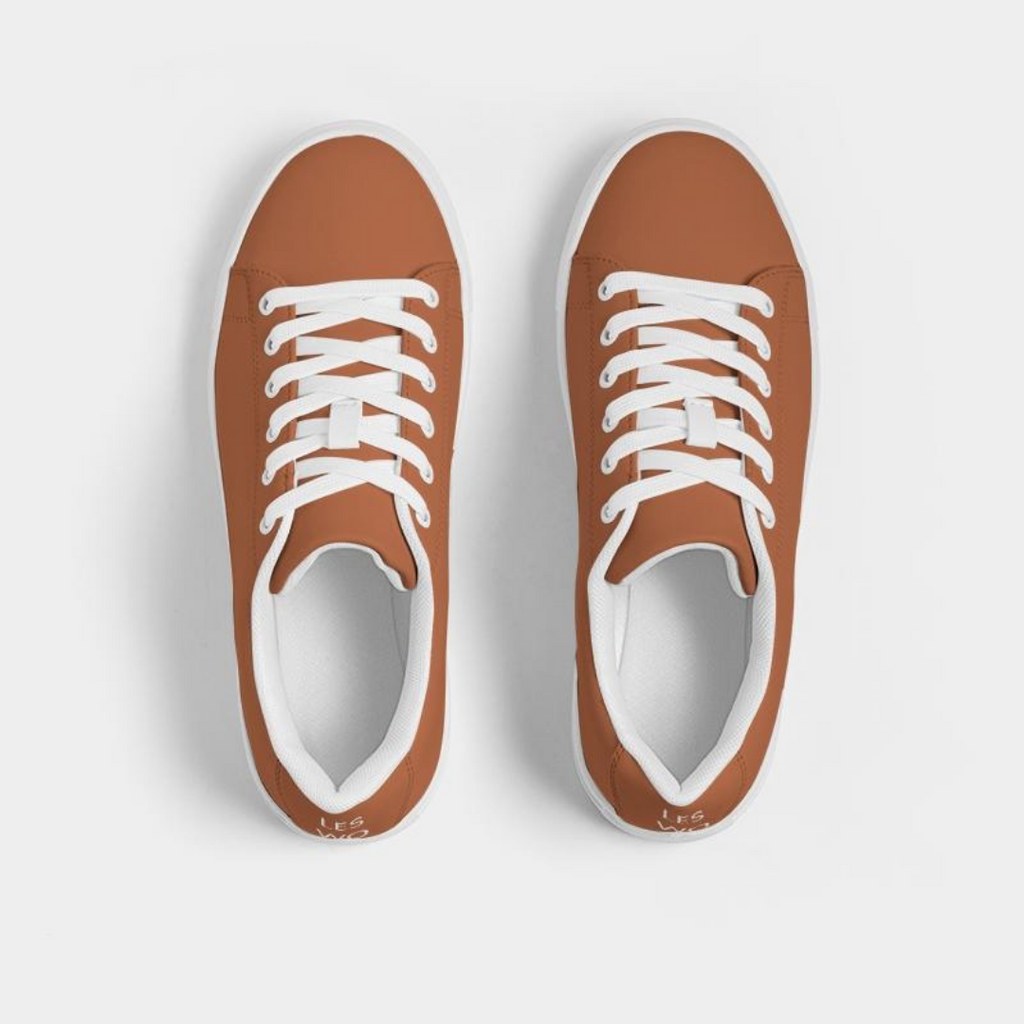 LES WOO 322 | VEGAN LEATHER SNEAKER | RUST - les woo 