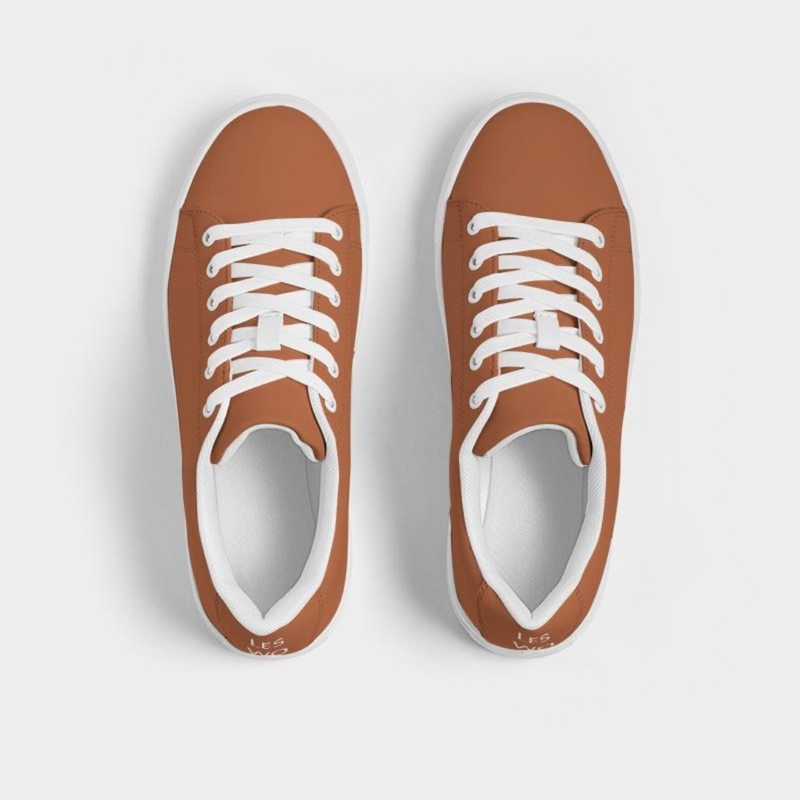 LES WOO 322 | VEGAN LEATHER SNEAKER | RUST - les woo 