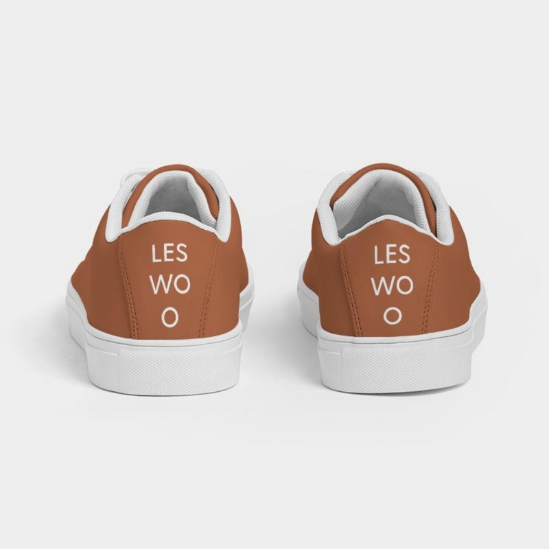LES WOO 322 | VEGAN LEATHER SNEAKER | RUST - les woo 