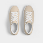 LES WOO 322 | VEGAN LEATHER SNEAKER | SAND STONE - les woo 