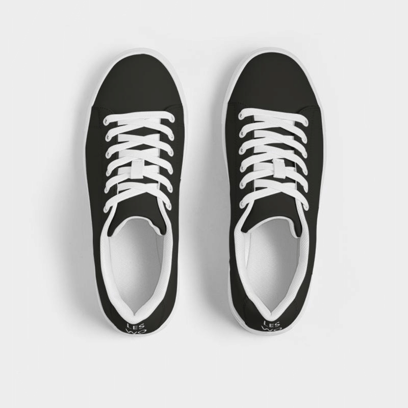 LES WOO 322 | VEGAN-LEATHER SNEAKER | BLACK - les woo 