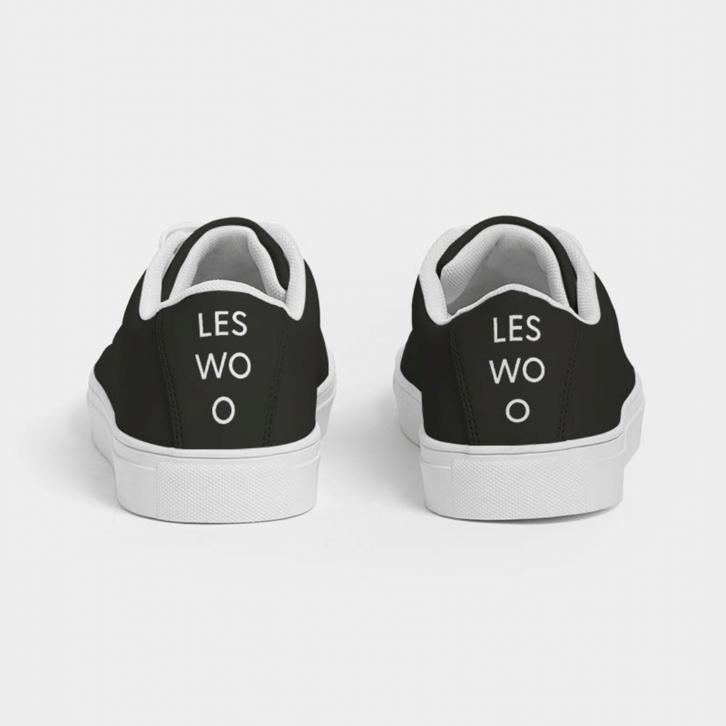 LES WOO 322 | VEGAN-LEATHER SNEAKER | BLACK - les woo 
