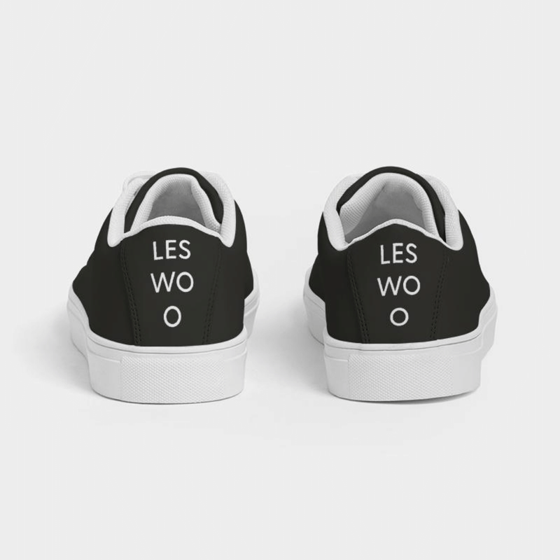 LES WOO 322 | VEGAN-LEATHER SNEAKER | BLACK - les woo 