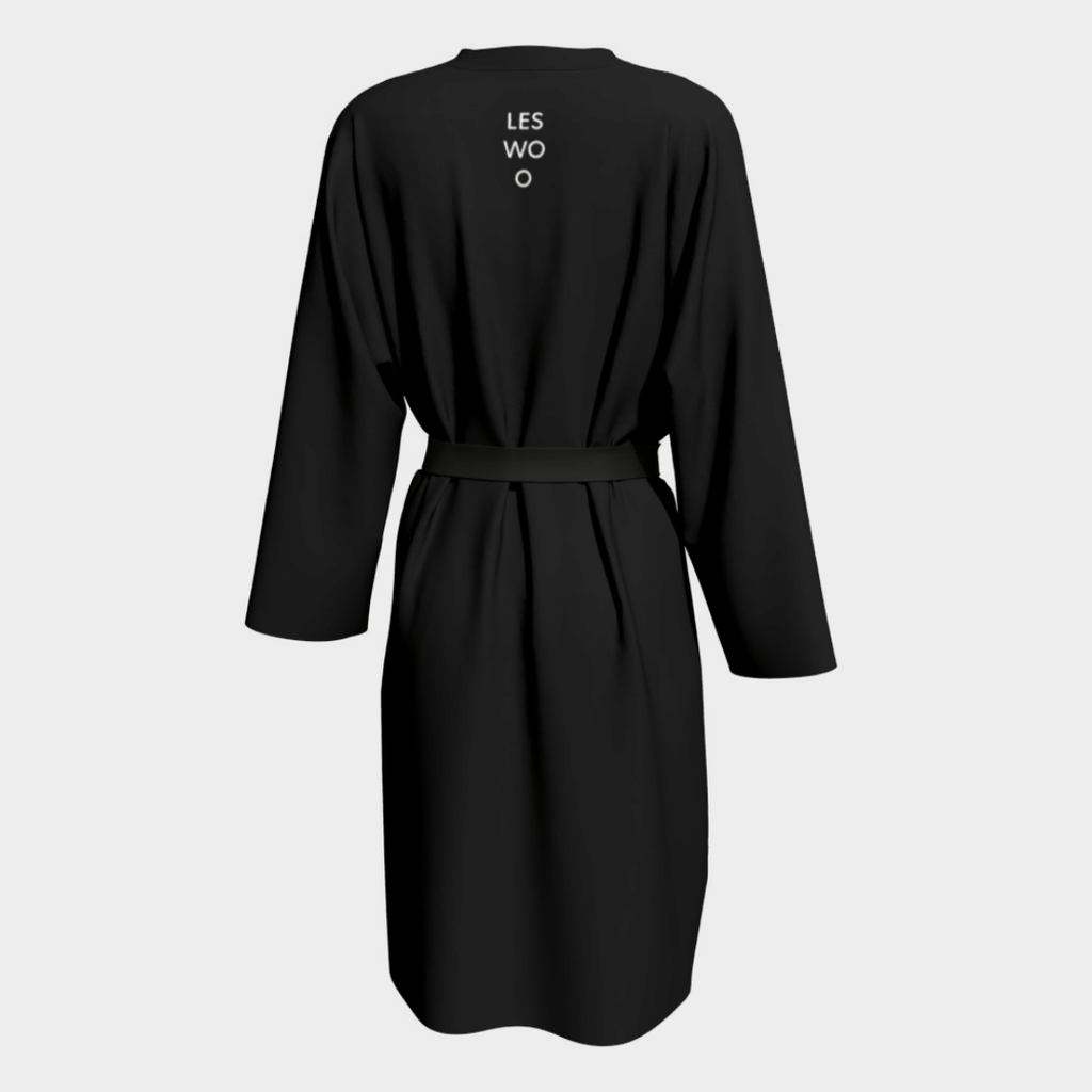LES WOO | PEIGNOIR | BLACK - les woo 