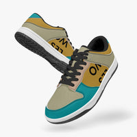 Pair of Daniel multicolour leather low-top sneakers in dynamic floating pose