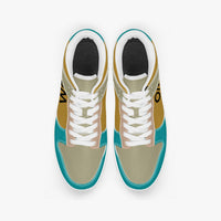 Pair of Daniel multicolour leather low-top sneakers with white laces viewed from above