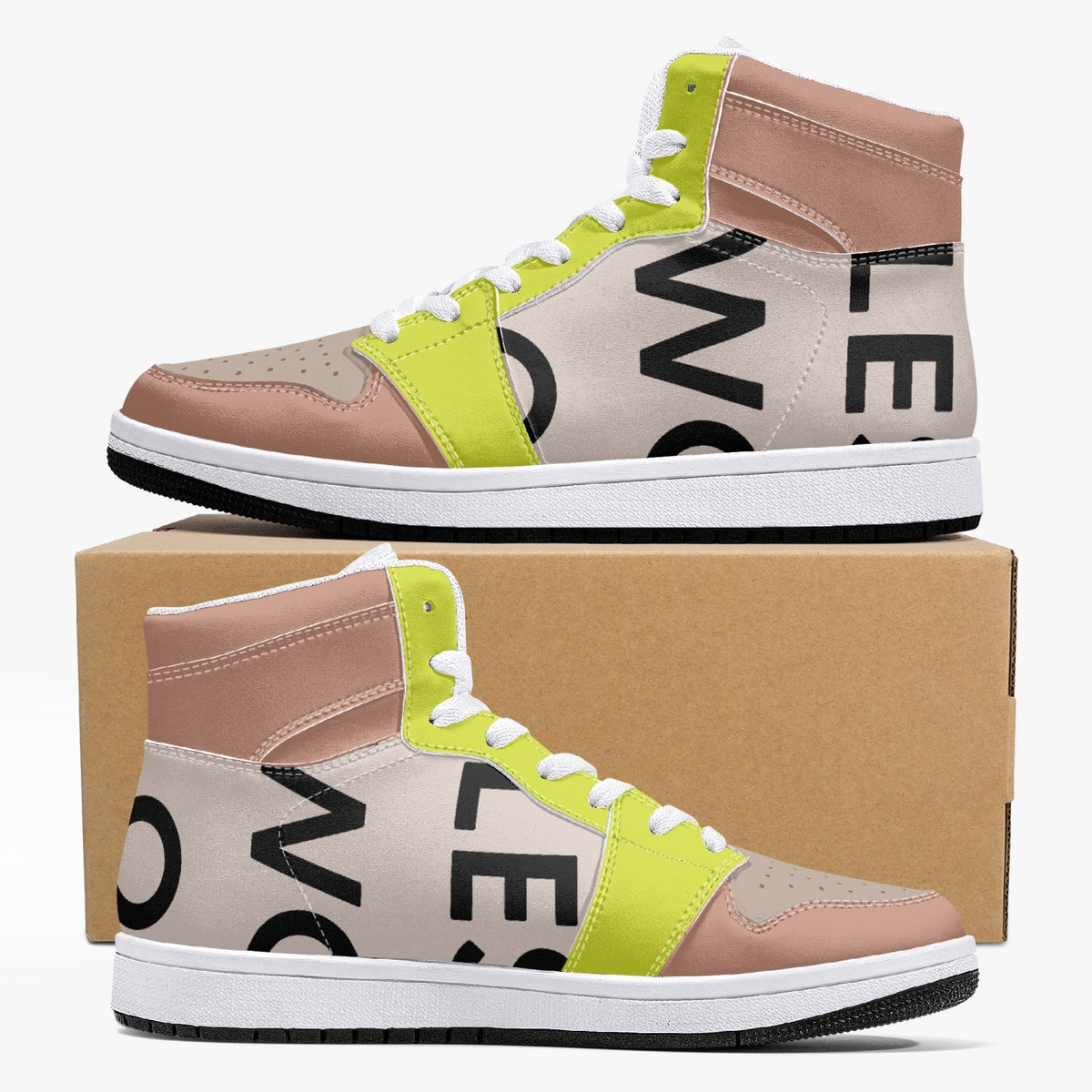 222 WOO Girl | High-Top | Leather Sneakers - les woo 