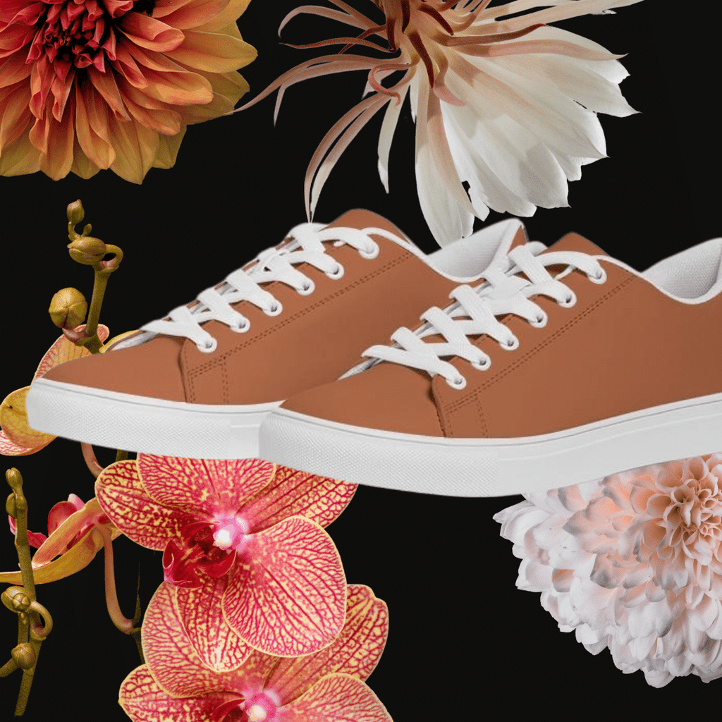 LES WOO 322 | VEGAN LEATHER SNEAKER | RUST - les woo 
