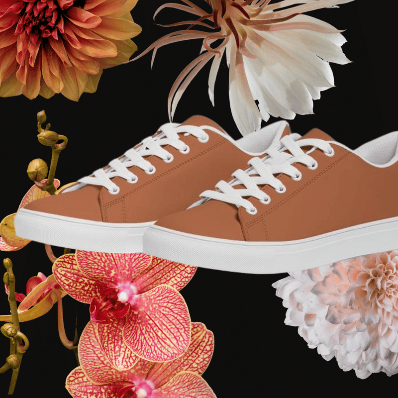 LES WOO 322 | VEGAN LEATHER SNEAKER | RUST - les woo 