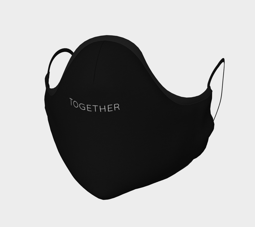 TOGETHER | FABRIC FACE MASK | BLACK - les woo 