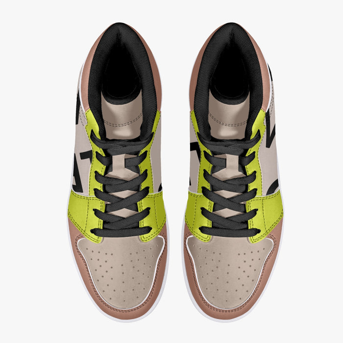 222 WOO Girl | High-Top | Leather Sneakers - les woo 