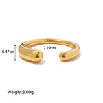 Fashion personality hip-hop style geometric line design opening adjustable ring