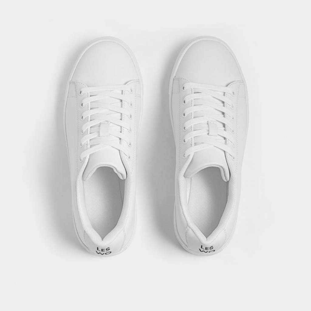 LES WOO 322 | VEGAN LEATHER SNEAKER | WHITE - les woo 