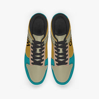 Pair of Daniel multicolour leather low-top sneakers viewed from above