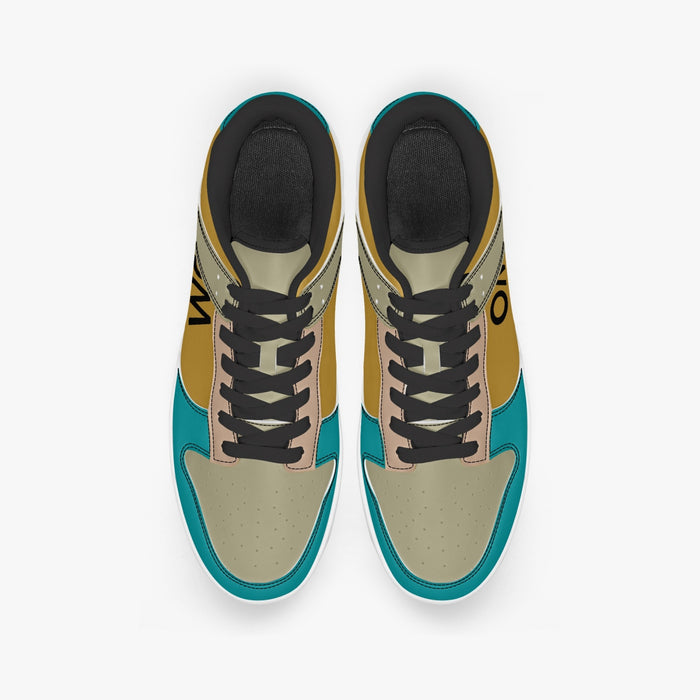 Pair of Daniel multicolour leather low-top sneakers viewed from above
