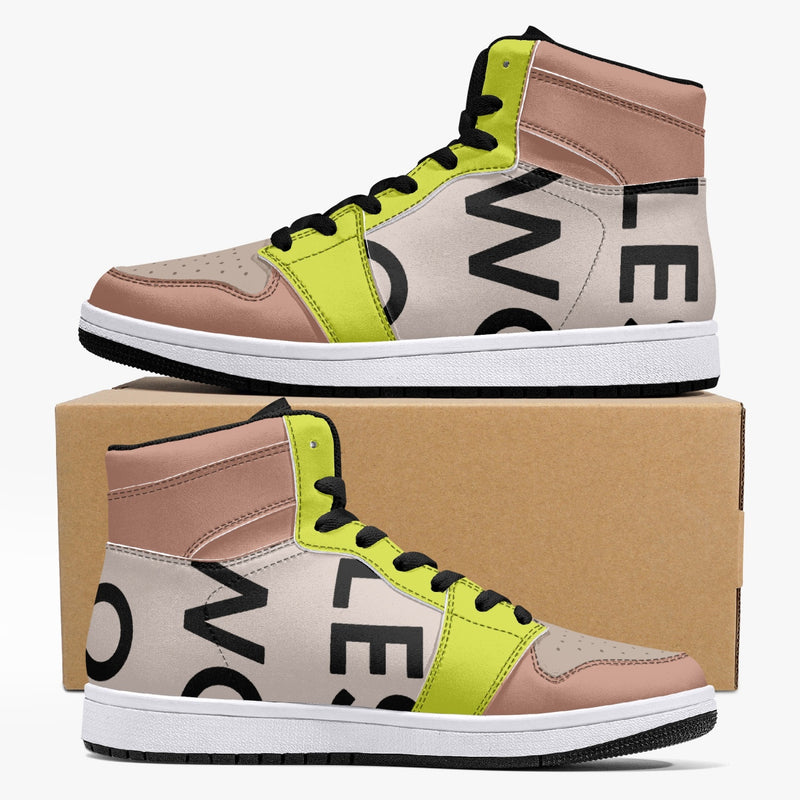222 WOO Girl | High-Top | Leather Sneakers - les woo 