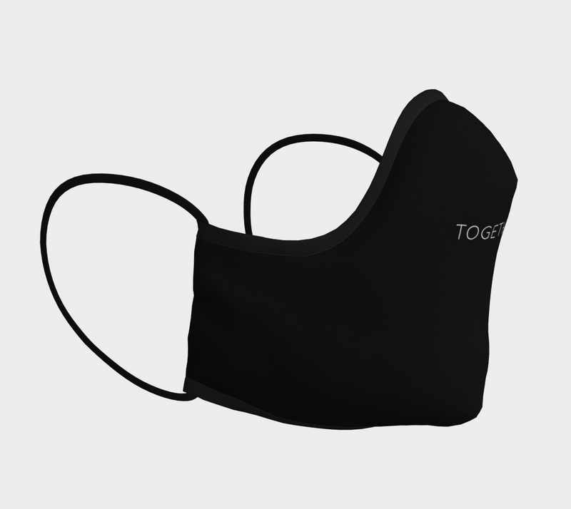 TOGETHER | FABRIC FACE MASK | BLACK - les woo 