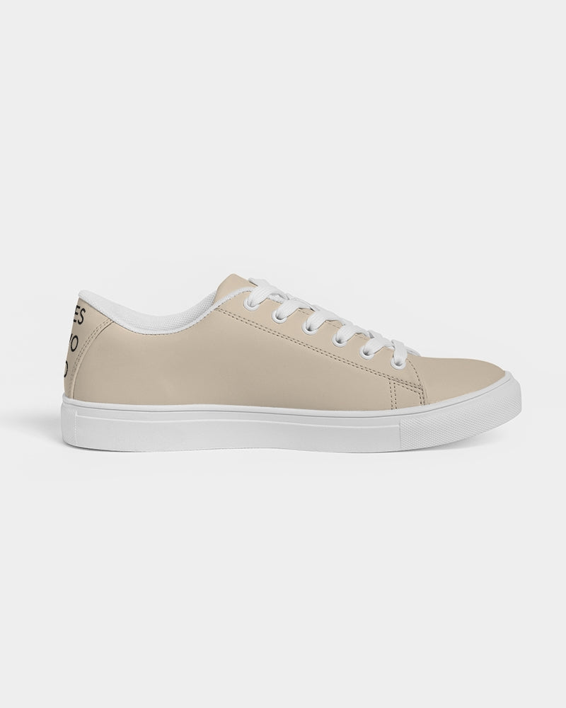 LES WOO 322 | VEGAN LEATHER SNEAKER | SAND STONE - les woo 