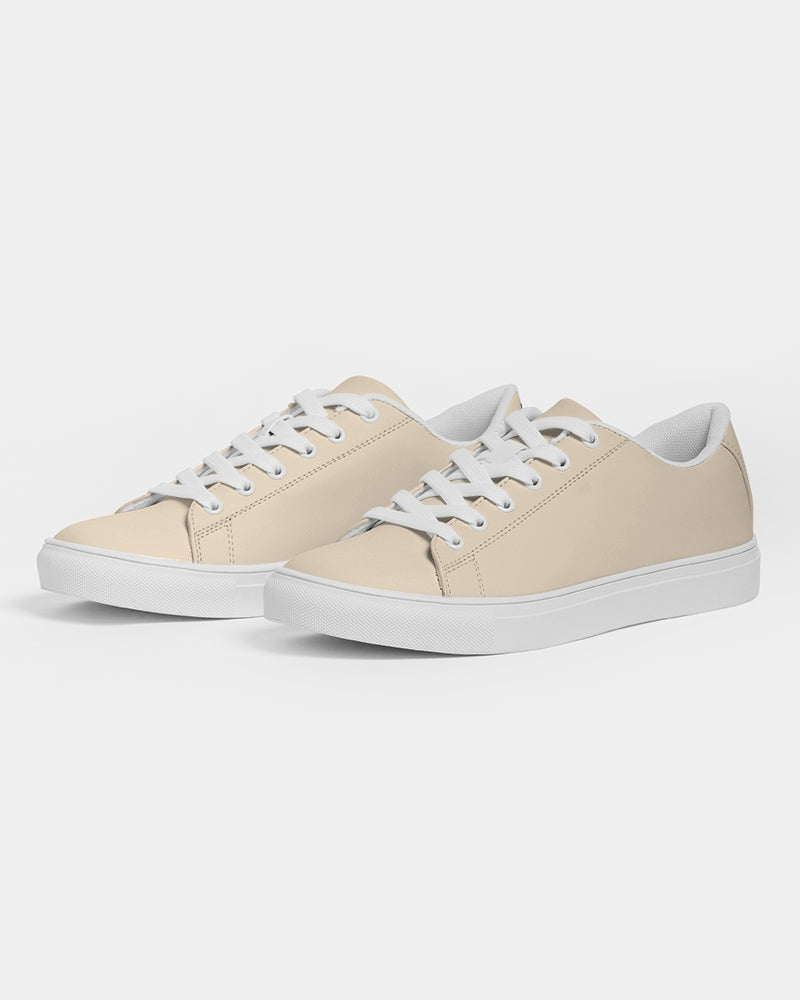 LES WOO 322 | VEGAN LEATHER SNEAKER | SAND STONE - les woo 