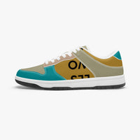 Daniel multicolour leather low-top sneaker shown in outer side profile