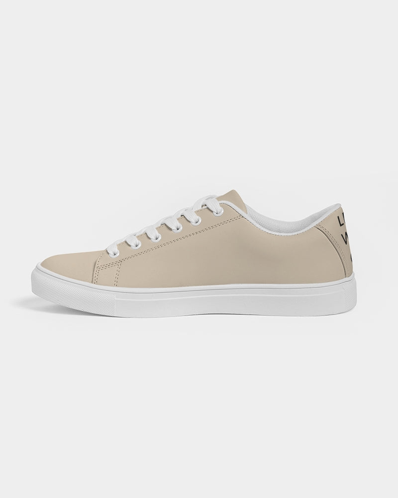 LES WOO 322 | VEGAN LEATHER SNEAKER | SAND STONE - les woo 