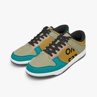 Pair of Daniel multicolour leather low-top sneakers in angled front view