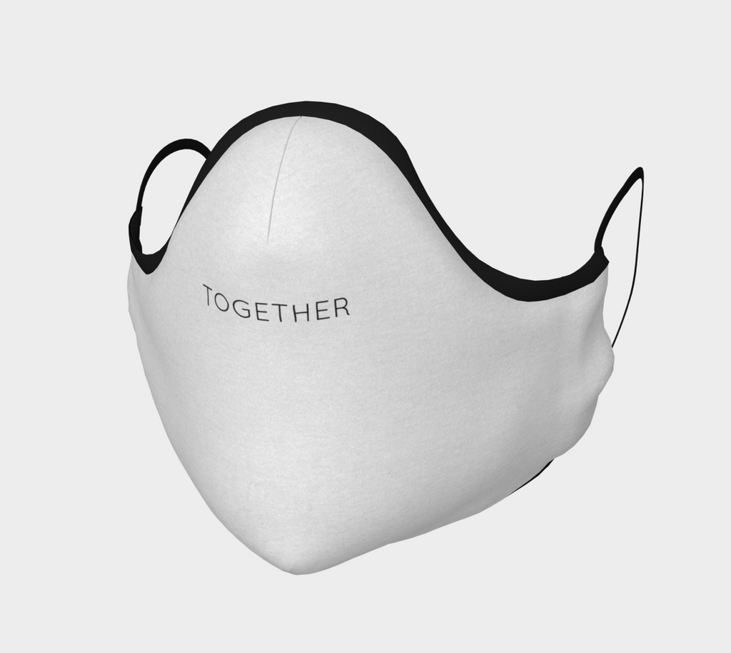 TOGETHER | FABRIC FACE MASK | WHITE - les woo 